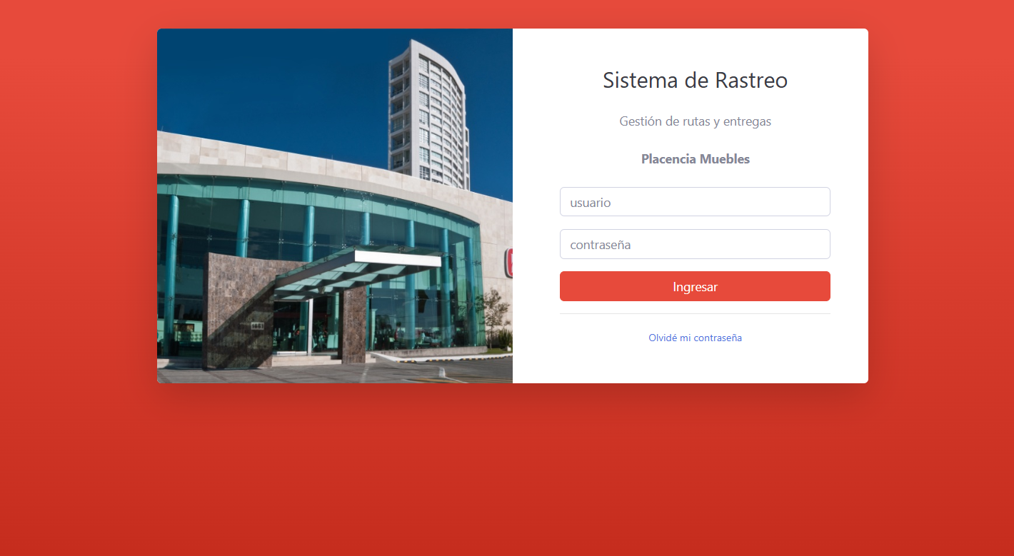 Acceso al sistema de rastreo de Placencia